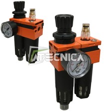 Filtro scaricatore di condensa oliatore + regolatore aria compressa AIRTECH 1/4