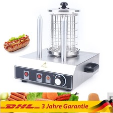 Hot Dog Maker in acciaio inox con 2 spiedini riscaldanti scalda salsicce scaldasalsicce DE DHL