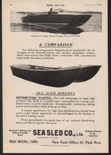 1924 sea slitta barca - 1924,