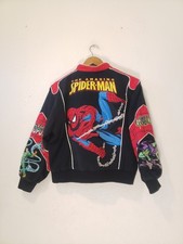 Giacca Vintage Spider-Man Gioventù 2XL JH Design Ricamata Marvel Verde Goblin 12 14