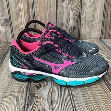 Scarpe sneakers da corsa MIZUNO Wave Creation 19 da donna grigio rosa verde acqua taglia 8 US