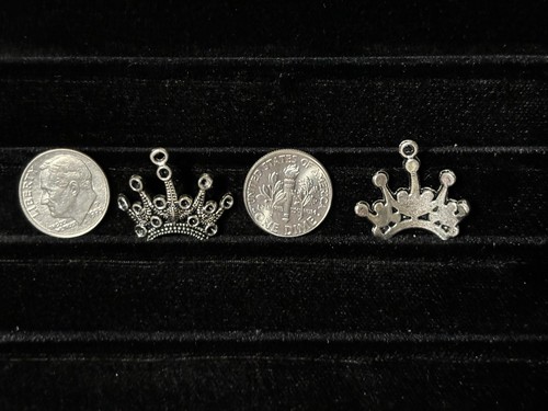 Corona argento antico collana