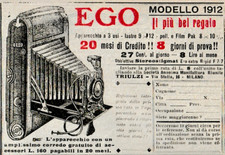 PUBBLICITA' 1912 EGO MACCHINA