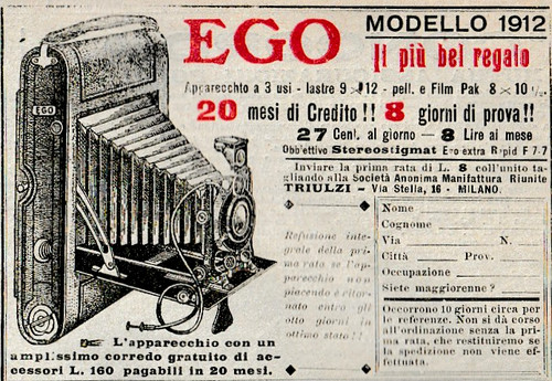 Pubblicita 1912 ego macchina - 1912,
