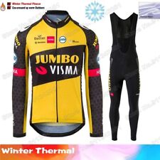 COMPLETO BICI INVERNO FELPATO GIACCA+SALOPETTE CICLISMO M jumbo visma