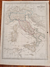 CARTA DELL'ITALIA ANTICA - CESARE MAGGI 1854
