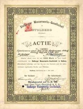Stolberger Wasserwerk 1890 Eschweiler Westgas Aquisgrana 1000 M firma originale