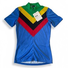 NUOVA maglia ciclismo vintage Vigorelli righe arcobaleno grande made in USA