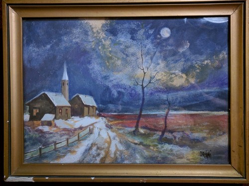 Quadro olio cartoncino - quadro,