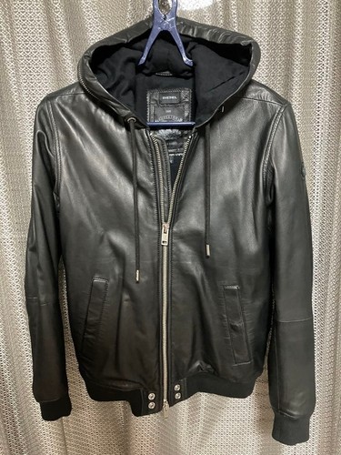Diesel giacca pelle - nera, con