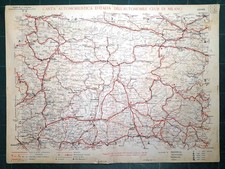 Carta geografica stradale antica FRIULI UDINE GORIZIA  1931 Antique map