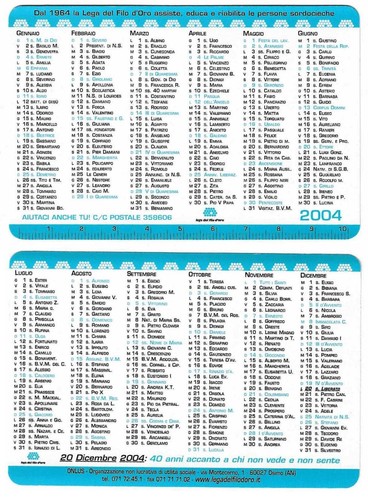 Calendario tascabile lega - calendario,