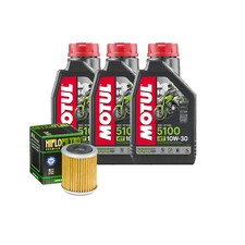 Kit Tagliando Olio Motul 5100 10W30 Hiflo Per Yamaha YFM350 X Warrior 1989>2004