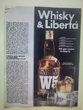 SCOTCH WHISKY W5 DOUBLE FIVE RITAGLIO CLIPPING PUBBLICITA' 1960 ADVERTISING #G29