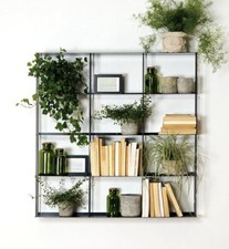 Kriptonite Krossing libreria quadrata 100x100 cm.  alluminio, bianco o nero