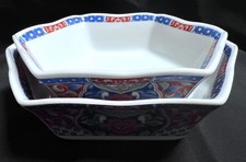 2 ciotole barocco dipinte su 6 lati: bellissime ottime condizioni