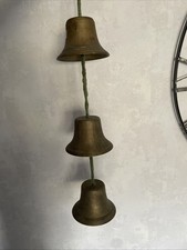 3 Large Vintage Brass Bells