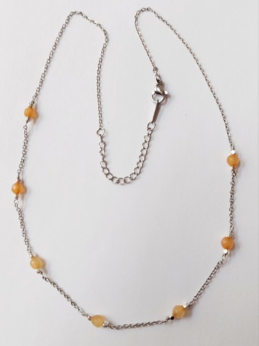 Collana acciaio con pietre - collana,
