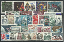 FRANCIA FRANCE 1966 ANNATA - 36 FRANCOBOLLI USATI  (2341)