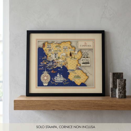 Mappa illustrata campania 1939 - mappa,