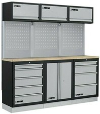 ARREDAMENTO ALLESTIMENTO MODULARE PER OFFICINA GARAGE RACING MOBILI ATTREZZI