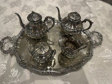 Servizio da The e Caffè in Argento 800 3400 Gr  4pz + 1 vassoio