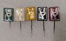 Piccioni allevatori club Florentinac Cepin Croazia ex Jugoslavia set distintivo spilla vintage