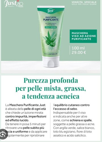 Maschera viso purificante - maschera, just