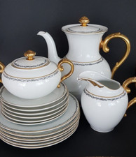 Rosenthal antico servizio caffè Art Déco 6 persone oro bianco Selb Bavaria 1919-35