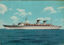 66784U  VECCHIA  cartolina  CON NAVE MICHELANGELO