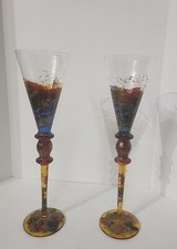 2 Monarch Crystal "Monaco" Toasting Champagne Flutes, 2005-2010
