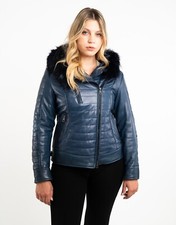 GIACCA GIUBBINO PIUMINO IN DI PELLE DONNA ART D0438   TG. DISPONIBILI DA 38 A 50