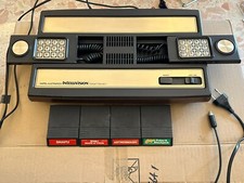 Vintage da Collezione Intellivision Console Completa Di Cavi e 4 Giochi Funziona