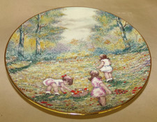 Piatto da collezione vintage arte raccolta fiori Dominic Mingolla 1977 Calhoun's