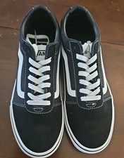 Scarpe da skate Vans uomo Ward misto camoscio/tela nero/bianco - taglie assortite nuove con scatola