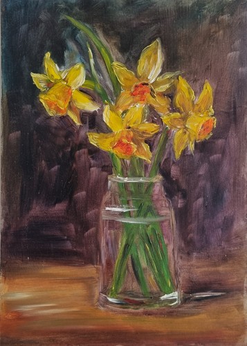 Dipinto olio natura morta - olio,