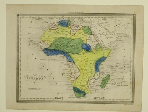 Africa carta geografica 1851 - africa, 1851.