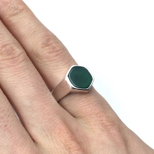 Anello argento 925 onice - in,