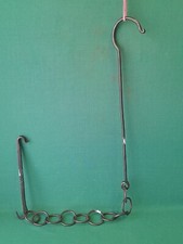 ANTICA CATENA DA CAMINO IN FERRO BATTUTO E FORGIATO A MANO LUNG. 138 CM. BE31