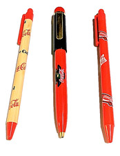 COCA COLA LOTTO 3 PENNE A SFERA E A SCATTO SCRIVENTI VINTAGE ANNI '80