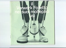 VORWERK FOLLETTO VK116 MANUALE D'USO ILLUSTRATO ORIGINALE ANNI '70 COLLEZIONE