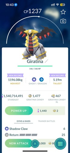 Giratina alterata - giratina, (purificata)