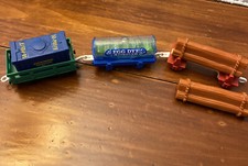 Thomas The Train Train Master Egg Dye Car, vagone tronchi di legno, vagone verde Fright