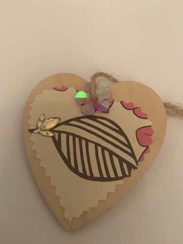 Cuori legno rosa - legno,