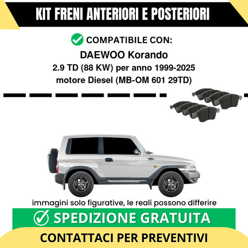 Pastiglie freno ant post - ant, +
