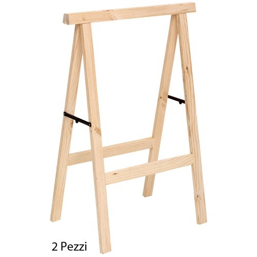 Coppia cavalletti legno di - in,