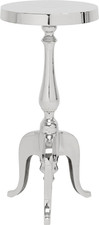 Design Tavolino D`Appoggio Barocco, Argento, Alluminio, Stile Vintage/Glamour/Ro