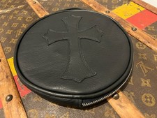 Borsa in pelle rotonda nera