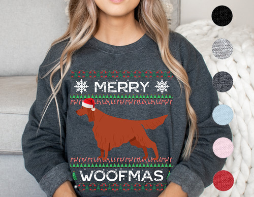 Irish setter christmas sweater - christmas,