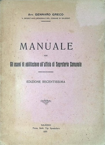 Manuale per gli - , di